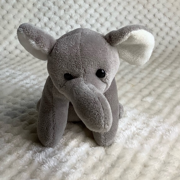 Little Grey Plush Elephant Stuffed Animal Toy - Picture 2 of 12